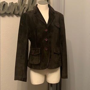 Women’s brown suede Ann Taylor Loft Jacket Size 8